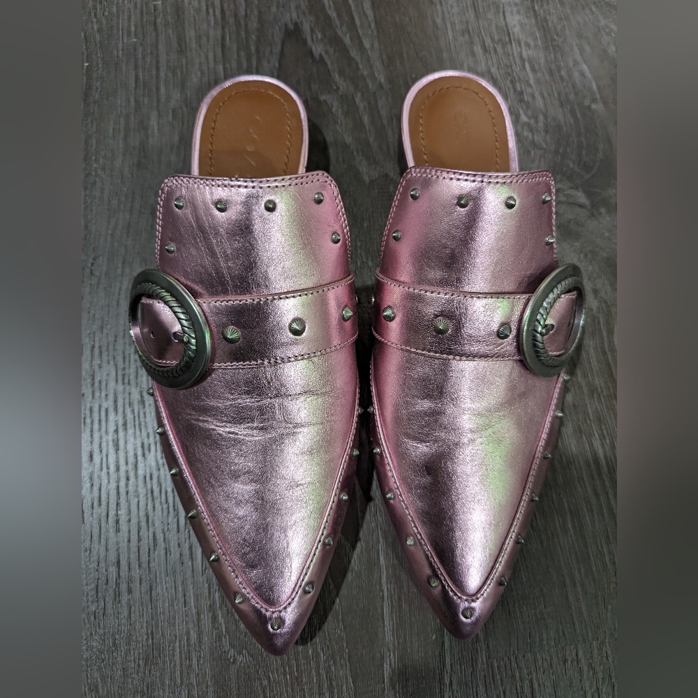 Coach Nikka Slide Size 8.5 Metallic Pink